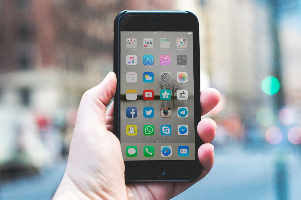 Person holding a phone